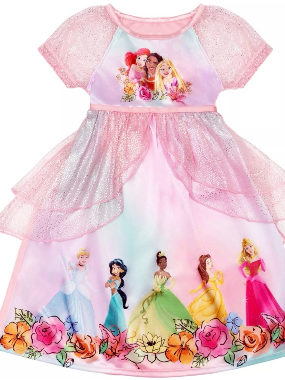 Girls Disney Princess "Princess Floral" Fantasy Nightgown NWT size 3T